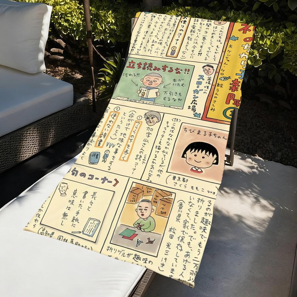 Chibi M-maruko-anime Cute Towel Beach Quick Dry Soft C-chan Pool Towels Gift for Travel Gym Shower Camping Sports