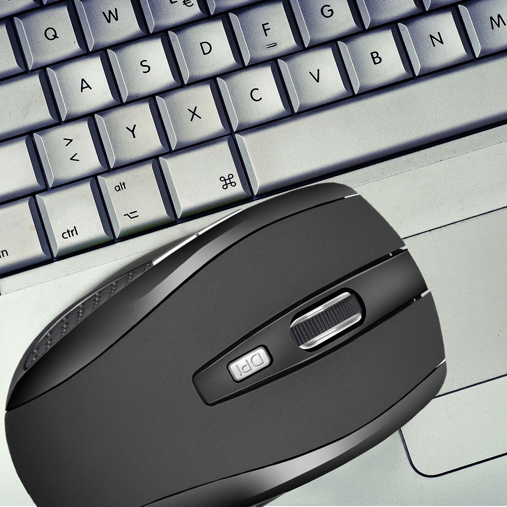2.4G Wireless MouseMouse Ergonomic 800/1200/1600DPI 6 Mute Buttons Mouse  USB Receiver For Computer PC MacBook Tablet Laptops