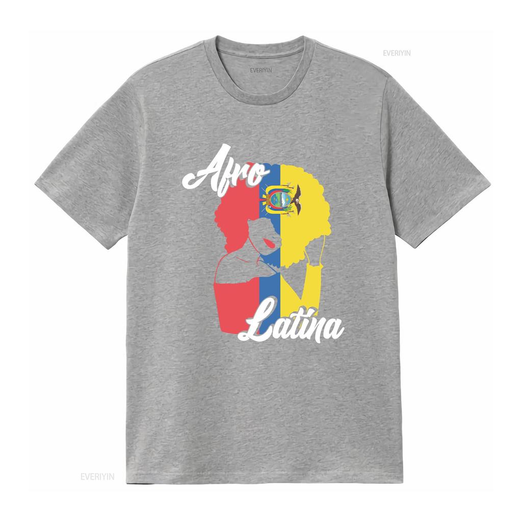 Hispanic Heritage Month T Shirt Ecuador Flag Afro Latina Pride vintage Washed Comfortable streetwear Stylish Soft Stretched
