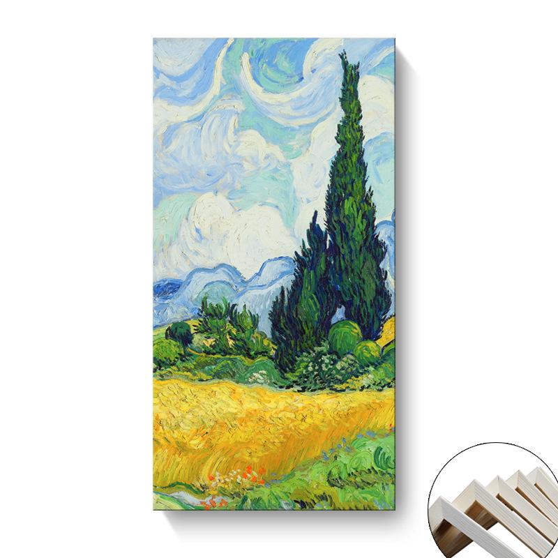 

Van Gogh Style Abstract Spray Painting: Luxury Decorative Art for Living Room, Corridor, or Café Walls 30x60 cm