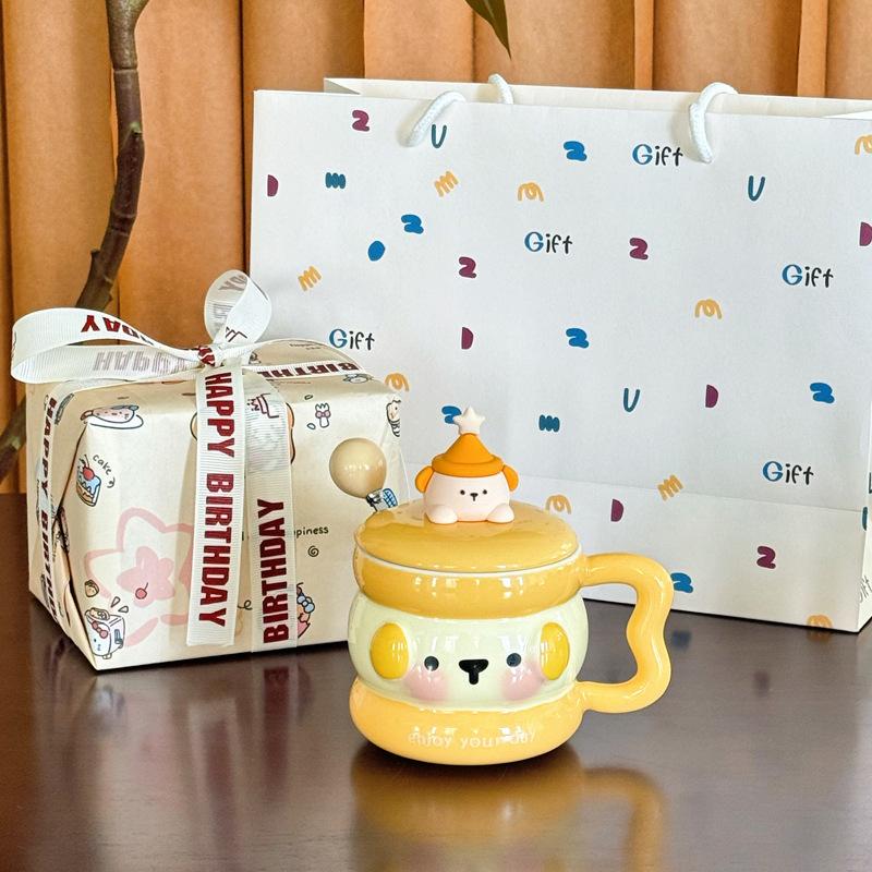 Abschlussgeschenk für Mädchen, Freundinnen, super süße Welpen, Keramiktassen, Kaffeetassen, Lehrer, Klassenkameraden, Souvenirs