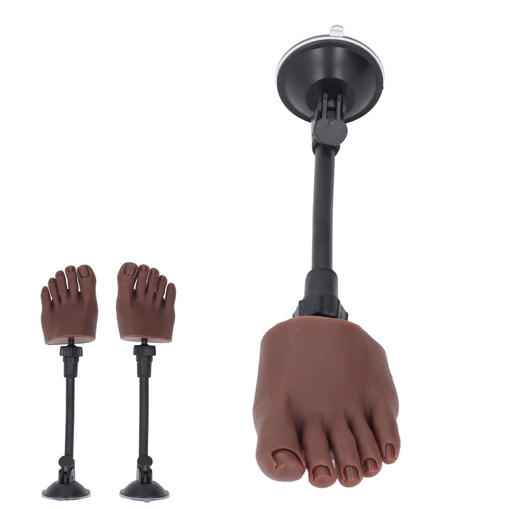 Nail Practice Foot Mannequin with Stand Flexible Bendable Lifelike Soft Silicone Practice Foot for M