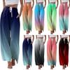 Women's Casual Gradient Print Wide Leg Drawstring Pocket Beach Casual Pants