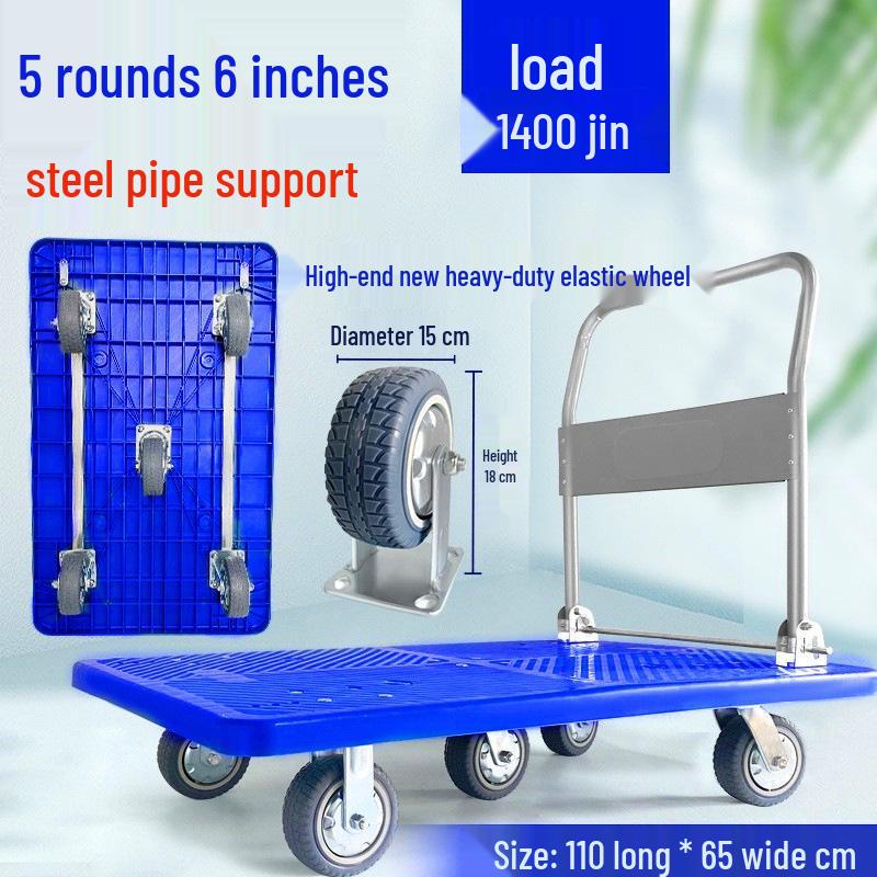 Portable Folding Flatbed Hand Cart for Shopping and Transport