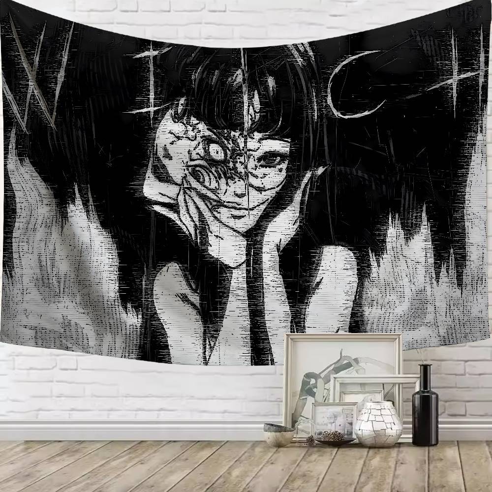 Horror Pretty Girl Anime Tomie Kawakami Tapestry Living Room Bedroom Gamer Room Decoration Large Luxury Tapestry