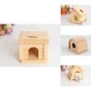 Hamster Wooden House Luxury Villa For Small Pets With Natural Wood Finish