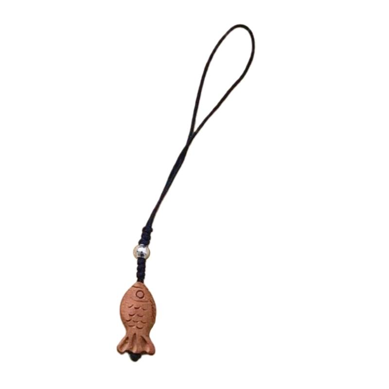 Exquisite Handmade Keyrings Ligneous Fish Pendant Keychains Engraved Accessories 1