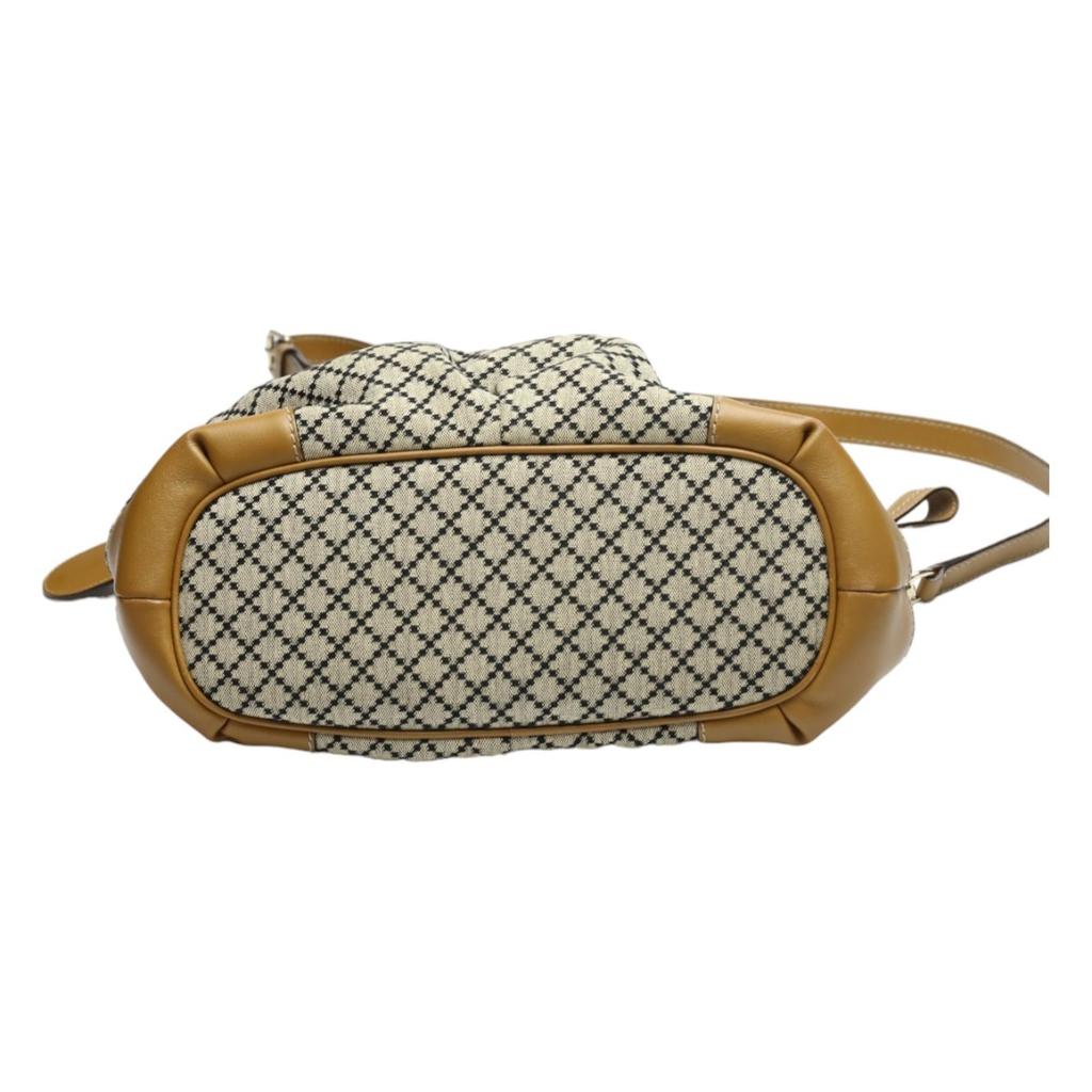 Gucci Diamante Tote Bag Canvas Beige X Brown Women 247902 Used