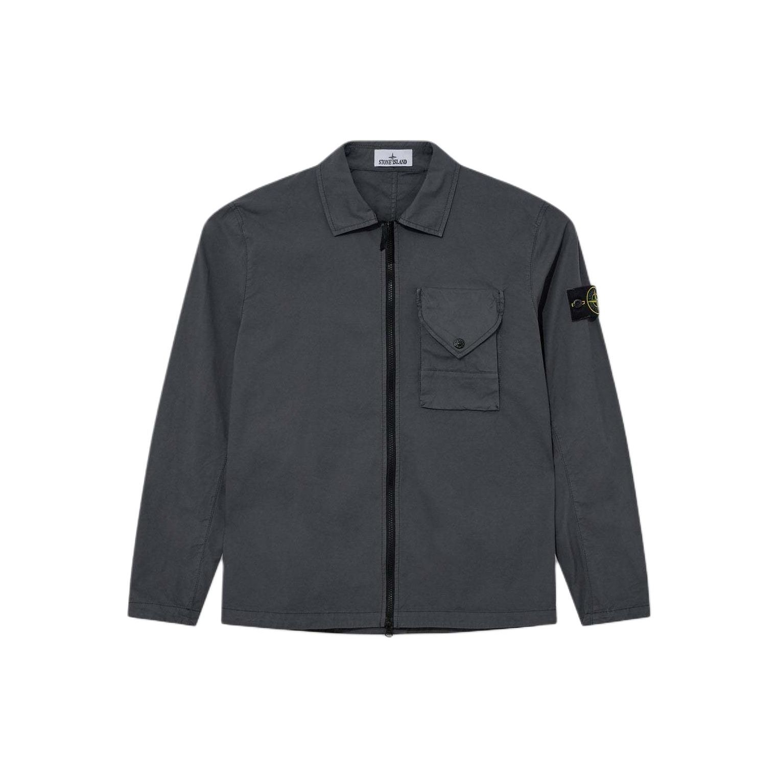 

Stone Island Two-Way Zipper Chest Pocket Design Long Sleeve Jacket Men Jacket Dark-Gray 791511010-V0062 S