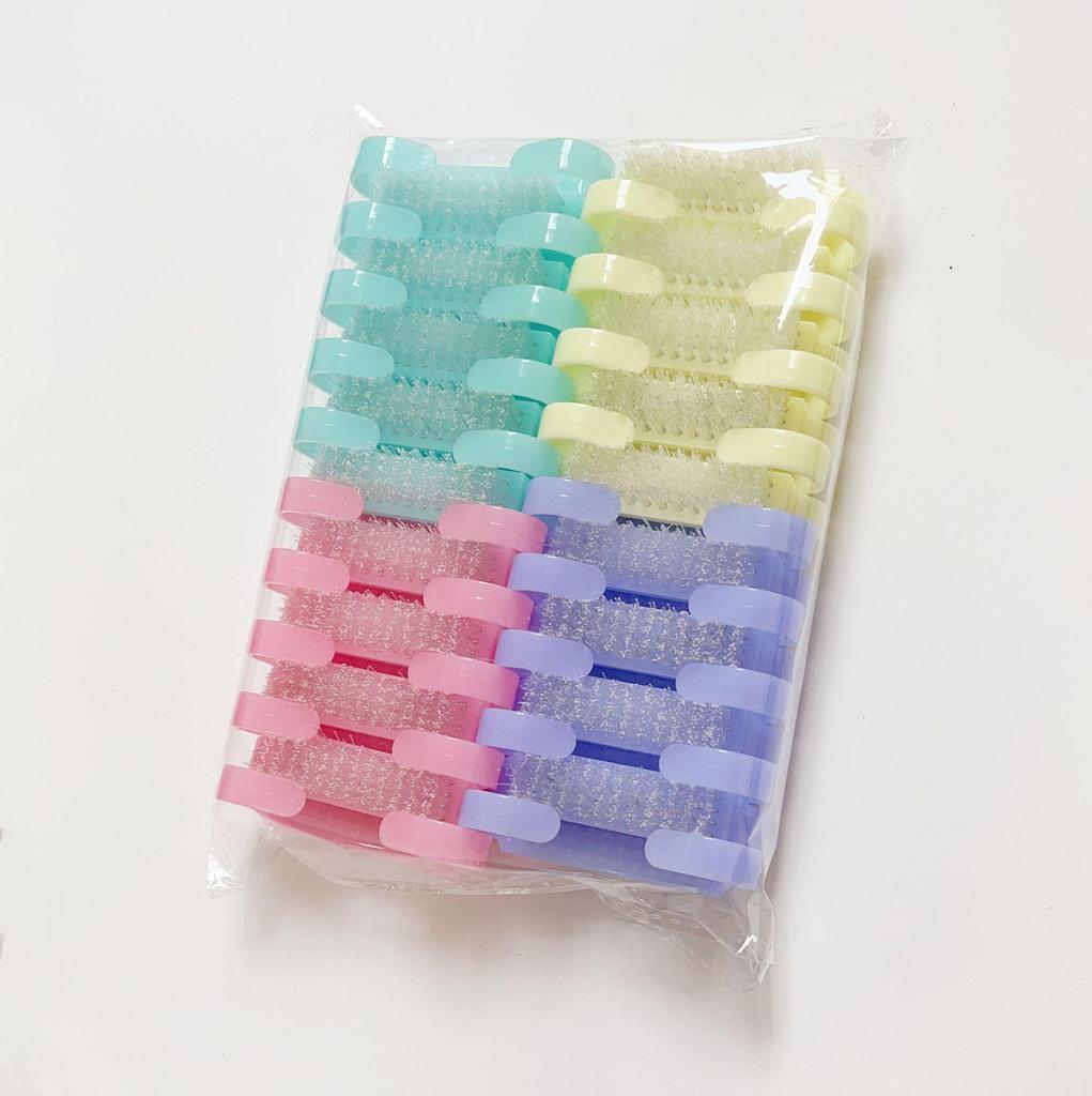 Macaron Colored Nail Dust and Cleaning Brush for Nail Art
