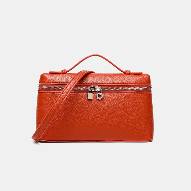 New Lunch Box Bag with One Shoulder, Crossbody and Hand-held Design Simple and Fashionable French Style Handbag