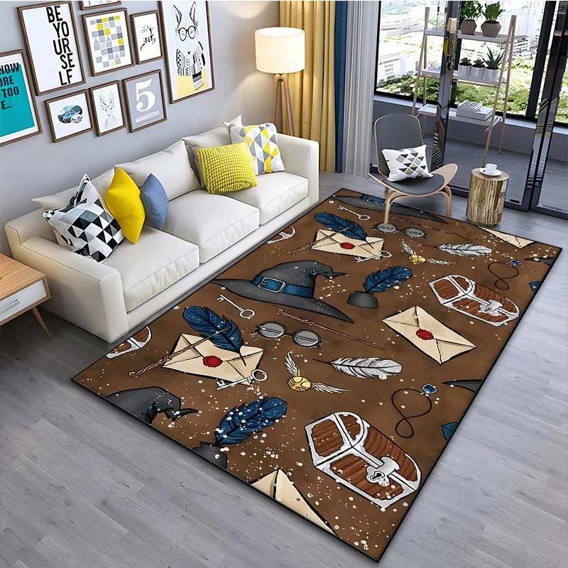 Funny Magic Pattern Carpet Soft Floor Rug for Kids Living Room Bedroom Sofa Doormat Decoration Non-slip Washable Large Size Mat