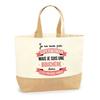 Tote Bag - PLANETEE - Butcher Superwoman - Jute & Cotton - Printed In France - Large Volume