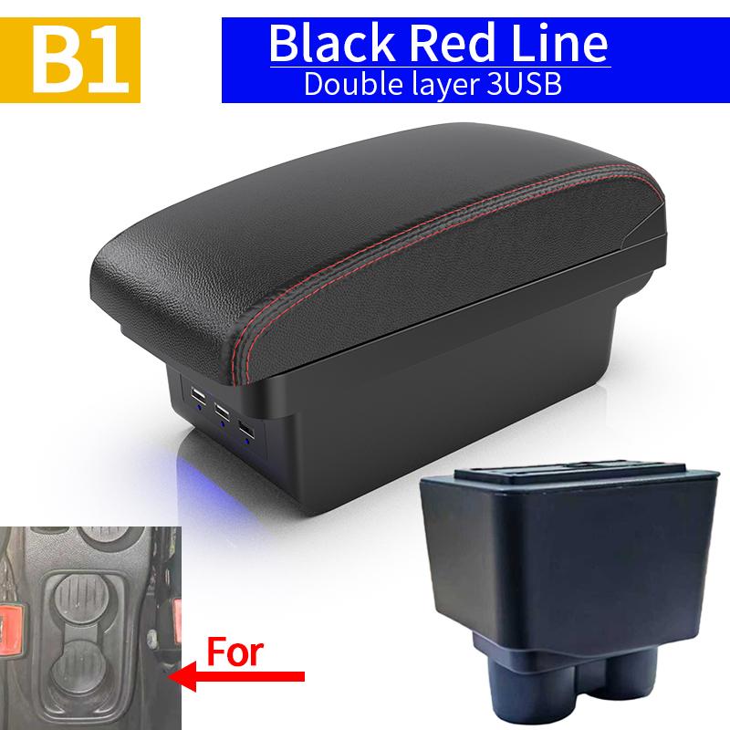 Für Ford KA 2019 Auto Armlehne Innenraum Modifikation Upgrade Doppelschichtige Aufbewahrungsbox Mittelkonsole mit USB Auto Zubehör