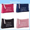 Fashionable Canvas Alphabet Cosmetic Bag Zipper Clutch Modern Minimalist Style Coin Phone Pouch