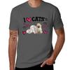 I Love Cats Cute Design T-Shirt Tops Shirts Graphic Tees Big and Tall T Shirts for Men