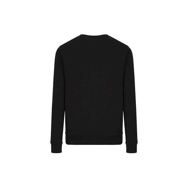Emporio Armani EA7 SS22 Logo Print Crew Neck Sweatshirt Men Sweatshirt Black 3LPM39-PJ05Z-0200
