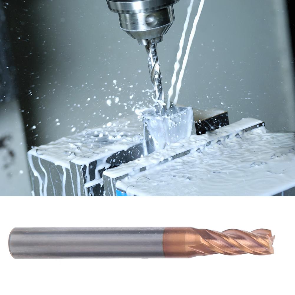 5mm 4 Flutes Nano Coating Spiral End Mill Tungsten Steel CNC Milling Cutter Bit (5pcs)