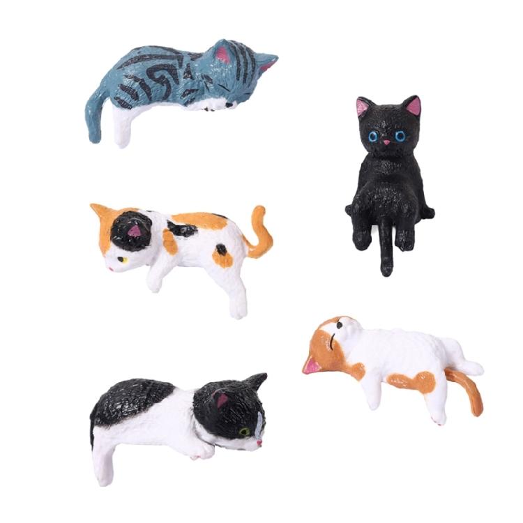 Фигурки животных Кошки Собаки Маскоты Поделки для Дома Офиса Настольные Украшения Милые Фигурки Кошек Украшения для Компьютерного Монитора