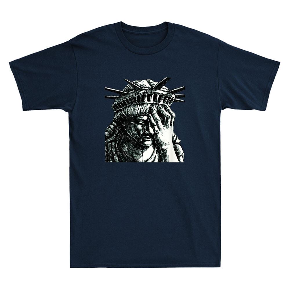 Statue of Liberty Crying Funny Meme Novelty Unisex's Short Sleeve T-Shirt Gift Idea