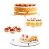 Cupcake Holder Stand Acrylic 4-Tier Display Modern Decor Cup Cake Stand Dessert Display For Cookie Snack Food Pastry Candy