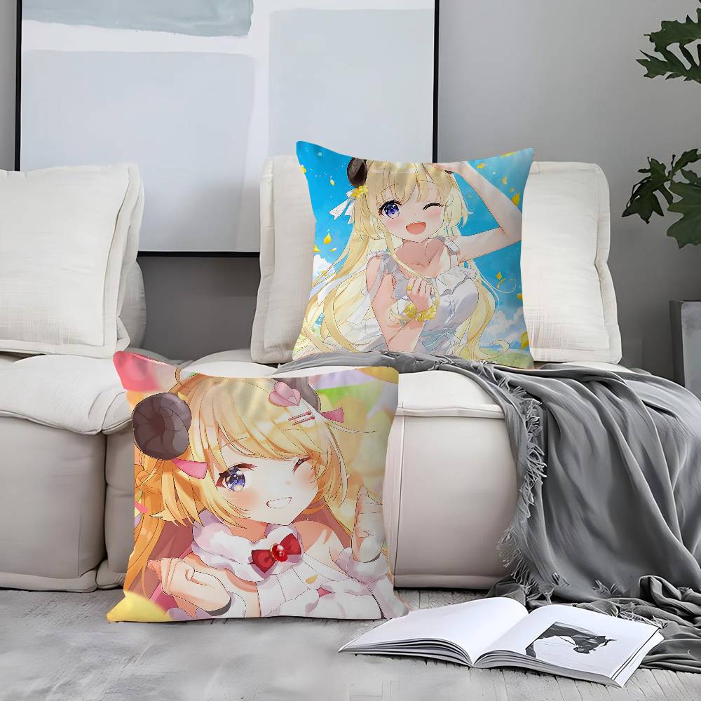 T-Tsunomaki ANIME WatameS Pillow Case Removable Washable Cushion Cover – All-Season Soft Linen