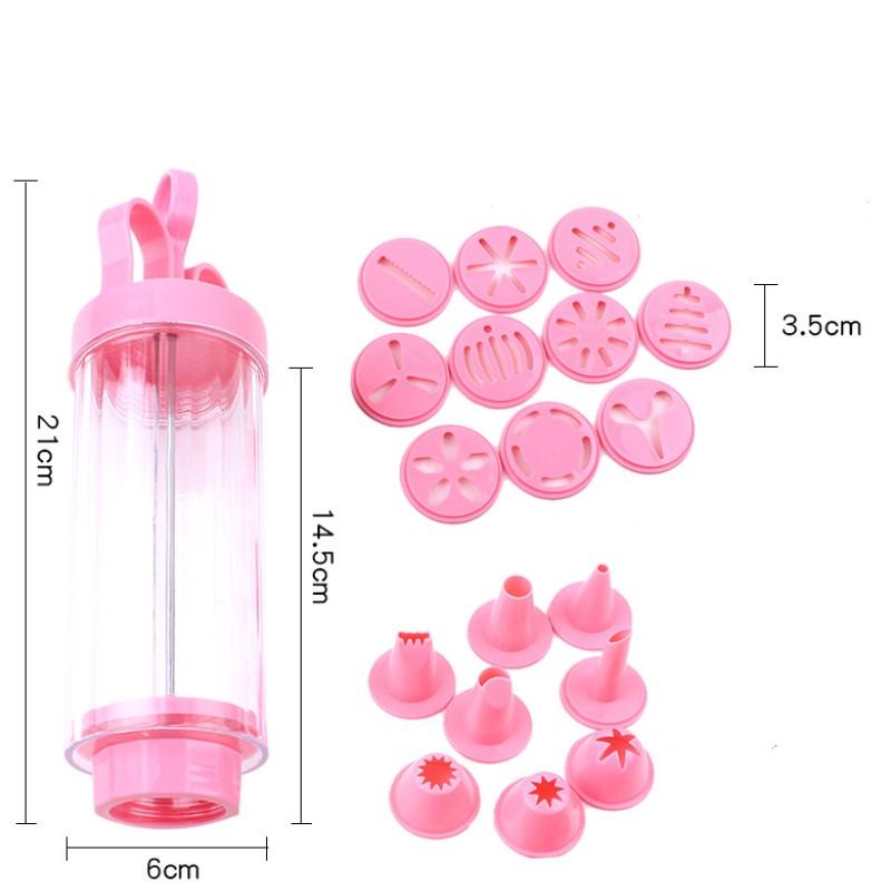 Cookie Press Icing Kit Cookie Cutter Mold Gun DIY Pastry Syringe Extruder Nozzles Piping Cream Biscuit Maker Cake Tools