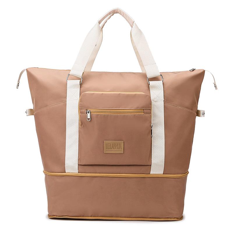 Multifunctional expansion, large-capacity going out, portable travel bag, wet and dry separation, sports folding fitness bag, can cover the tie rod.