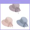 Summer Sun Hat Women Cotton Foldable Wide Brim Floppy Hat For Sun Protection