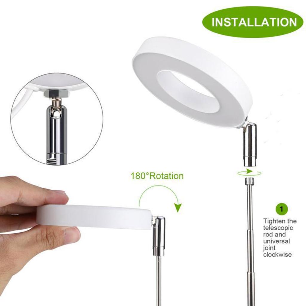 LED telescopic plant growth light fill light angel ring white warm light full spectrum succulent indoor dimmable 7W warm white light 90 white appeara