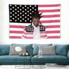 1 Stück Rosa Amerikanische Flagge Rapper Uzi Wandteppich Polyester Patriotische Fahne Einfach aufzuhängen Männerhöhle Schlafsaal Party Geschenk