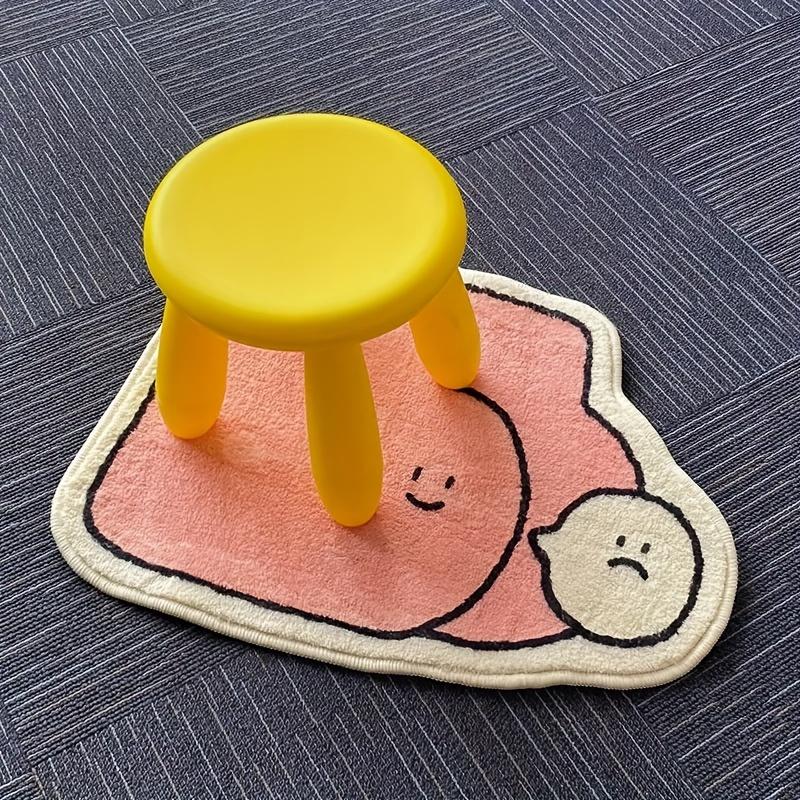 VIKAMA Creative Irregular-Shaped Rug Machine Washable, Non-Slip Living Room Mat Soft Bedroom Children's Floor Carpet Home Decor
