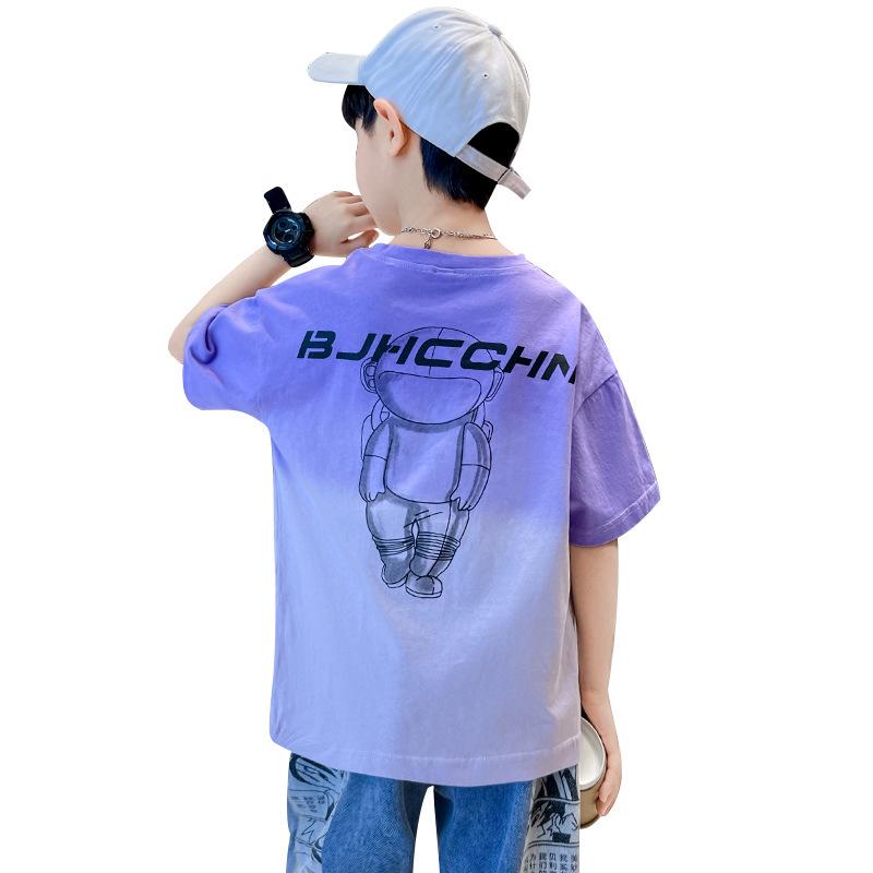 Boys' Summer Cotton T-Shirt: Korean Style, Loose, Comfortable, Fashionable