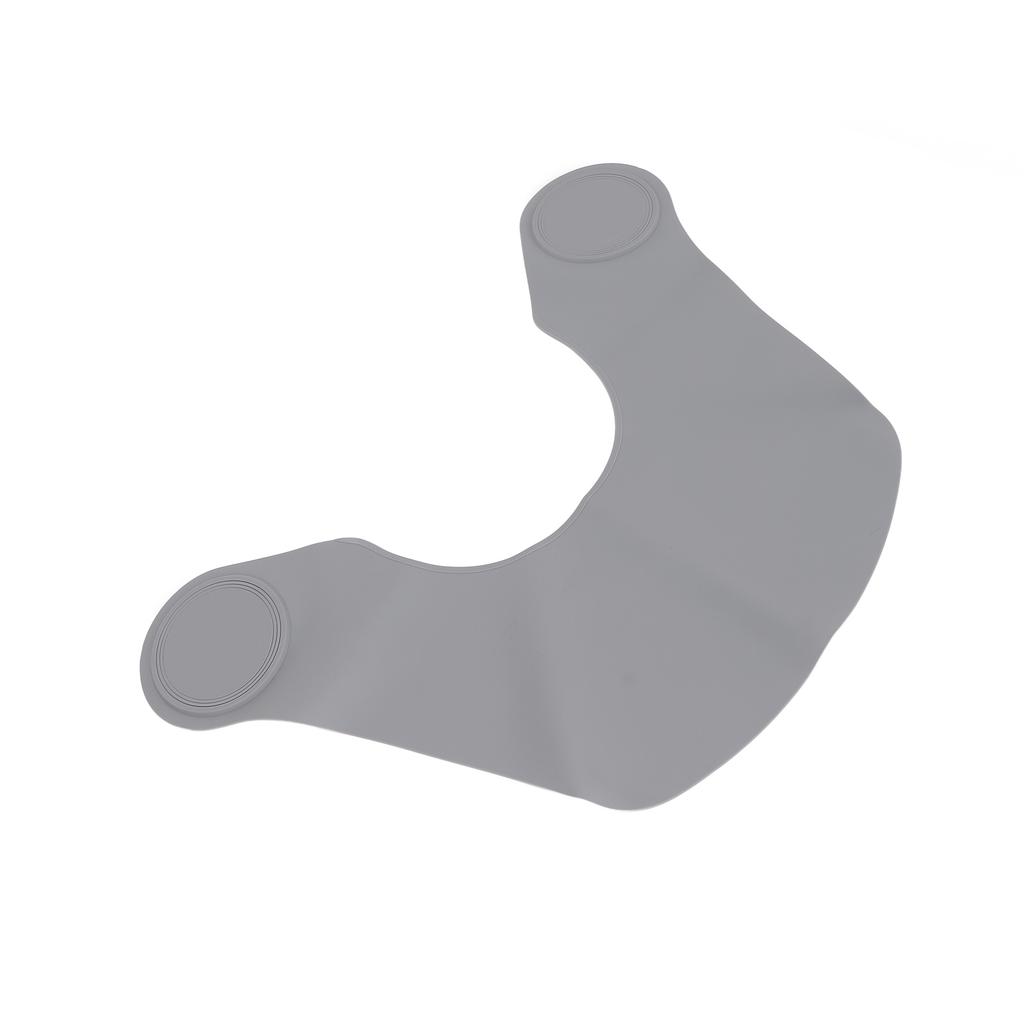 Haircut Neck Collar Soft Silicone Waterproof Hair Coloring Dyeing Neck Shawl Wrap for Barber ShopGrey