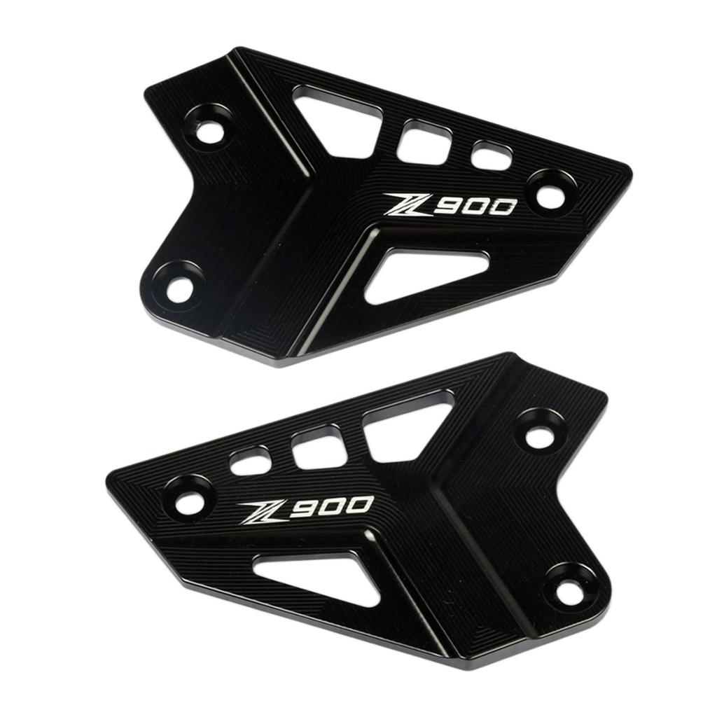 2x Motorcycle Foot Peg Protector Aluminum Alloy Rear Heel Plates Guard Footrest Fit for Kawasaki Z900 2017 2018