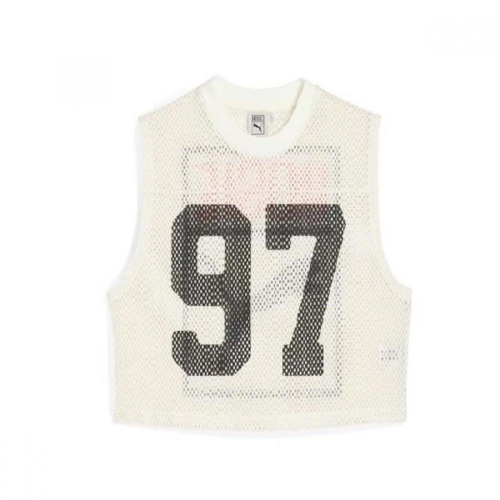 

Puma Расслабленный сетчатый топ 633804 77 77 Warm White/XS(90)