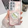 Suitable for Samsung S25 Ultra Tin Foil Pattern IMD Mobile Phone Case Bracelet S24 Flash Powder Lens Film A56 Crown Mirror