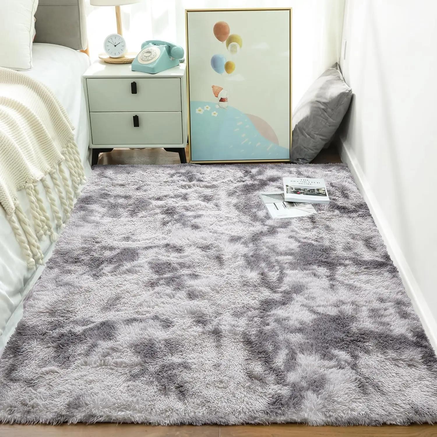 

Winter Warm And Soft Fluffy Carpet Is Used As a Floor Mat For Living Room And Bedroom For Home Decoration. 80x120cm 31x47inch