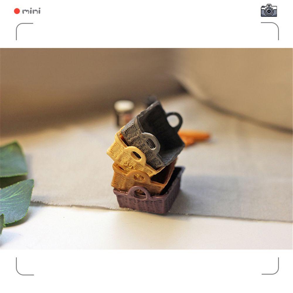 House Ornament Dollhouse Accessories Mini Food Storage Kitchen Tool Model Miniature Storage Basket