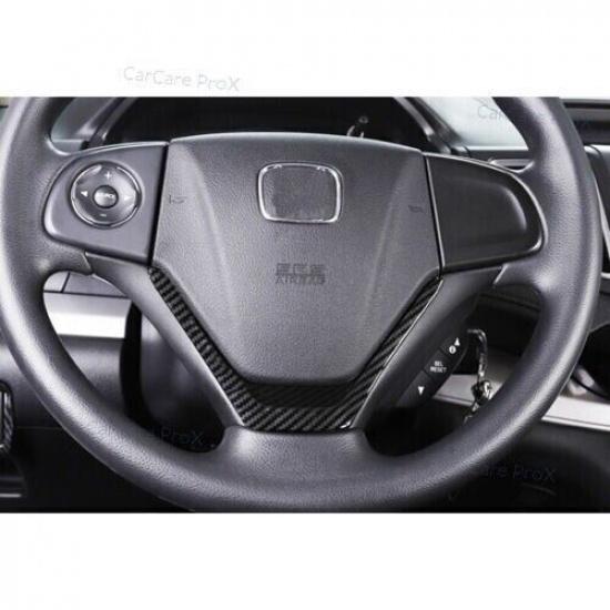 1pc Carbon Fiber Cover Trim ABS Steering Wheel Strip For Honda CR-V/CRV 2012-16