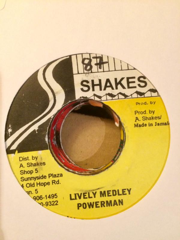 

7inch Record POWERMAN - Lively Medley NONE Shakes Jamaica Reggae, Ska & Dub Used