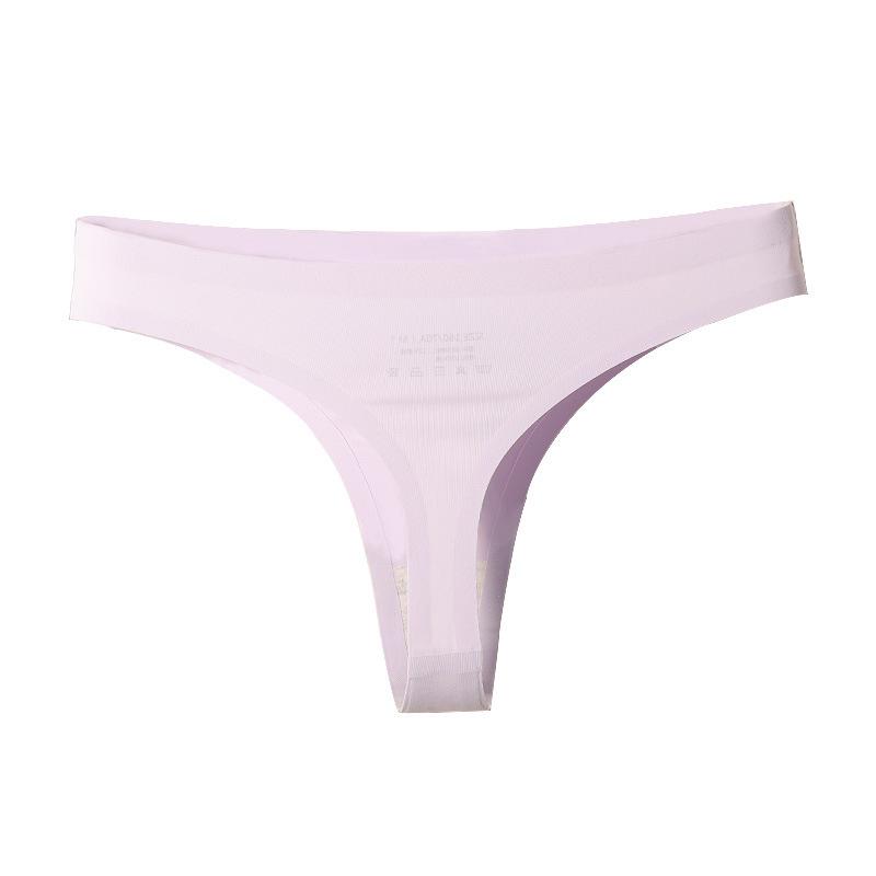 Women's Seamless Underwear Women's Thong One-piece Sexy Women's Fat Mm Summer Sports Fitness Large-size Ice Silk T-pants