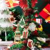 46-teiliges DIY Weihnachtsbaum Stickset - Hellblau/Weiß/Gelbes Holzornament-Set - die perfekte Wahl für Weihnachtsdekorationen