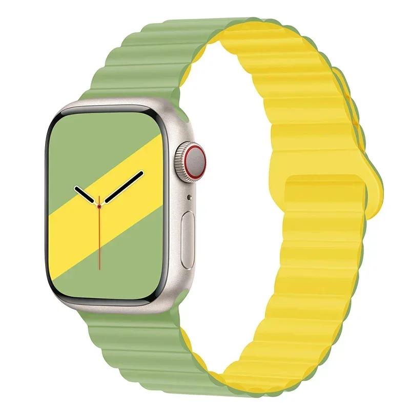 Magnetic Strap For Apple Watch Bands 45mm 38mm 49mm 40mm 42mm 41mm Silicone Sport Bracelet iWatch Series Ultra 9 6 5 7 8 Se 44mm