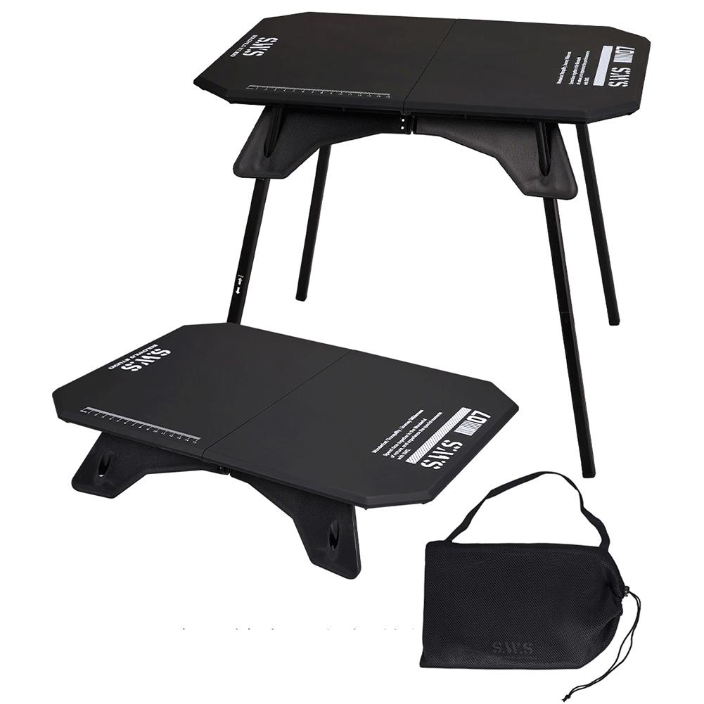 Outdoor Folding Table High Low Dual-Use Ultralight Camping Table Aluminum Alloy Portable Picnic Table for Beach Hiking Fishing