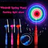 Handheld LED Music Windmill Stick Rainbow Flashing Light Up Rotating Toys Funny Colorful visual effects Plaything for Kids Party