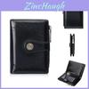 Vintage Ladies Wallet Pu Leather Short Card Holder With Zipper For Daily Use