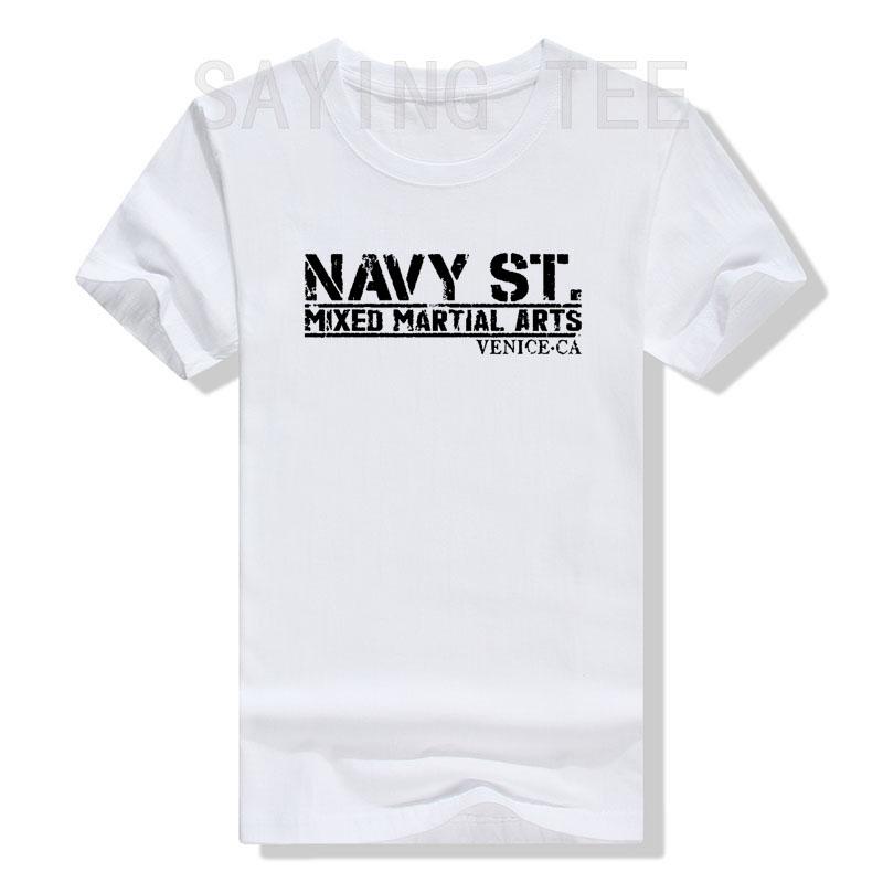 Navy Street Kingdom MMA Mixed Martial Arts Gift T-Shirt Letters Printed Saying Tee Tops Graphic Outfit Cool Short Sleeve Blouses