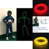 Energy Saving El Wire Costume Illuminated Strips For Stickman Figures At Parties And Camping