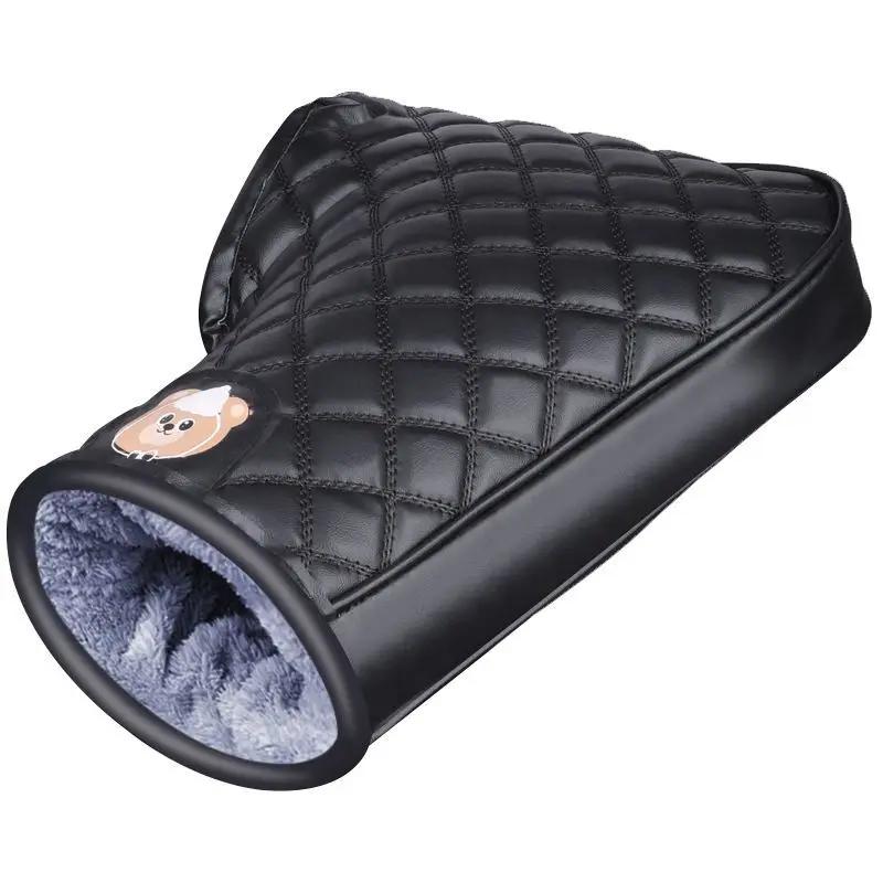 Elektrische Motorfiets Stuurhoes Winter Warm Batterij Auto Handschoenen Waterdichte Windscherm Handschoenen Plus Fluweel Verdikt Katoen